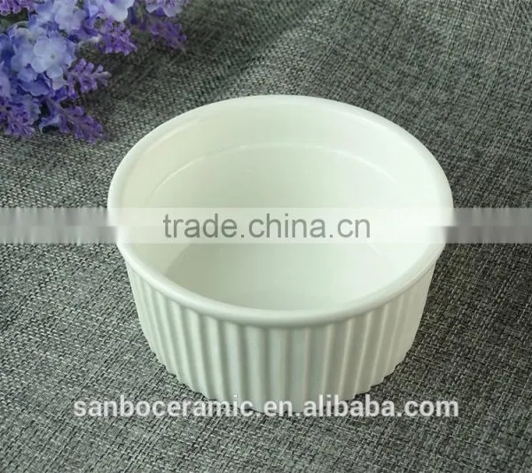 Wholesale White Round Porcelain Ramekins Ceramics Round Ramekin for Restaurant Hotel photo-2