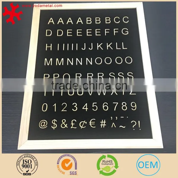 Letter Set for Felt Letter Board - 90 Piece Golden Color Letters, Numbers and Symbols for Changeable Letter Boards (1") Helvetic photo-4