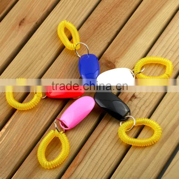 Dog Pet Click Clicker Training Obedience Agility Trainer Aid Wrist Strap photo-3