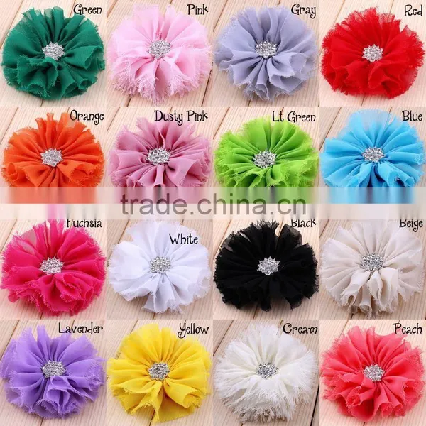 Handmade Shabby Chiffon Flower Clip for Kids Hair Accessories