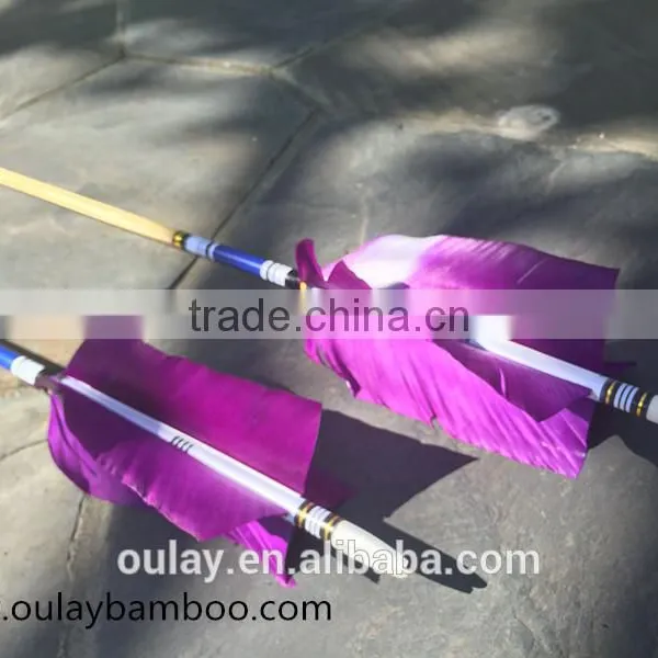 4*14cm Flu Flu Fletching Cresting Wood Arrows photo-4