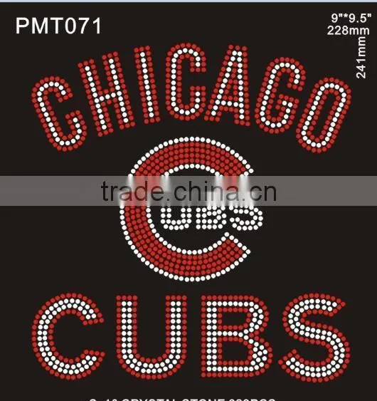 Hot Fix Motif Chicago CUBS Rhinestone Transfer Wholesale photo-4