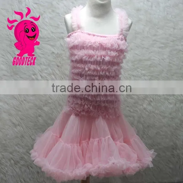 2016 Girls Chiffon Frocks Designs Chiffon Pink Toddler Girls Chiffon Frocks Designs Baby Dress Pictures photo-3