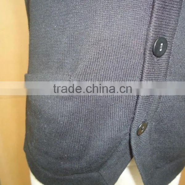 Baby Kids V-neck Button Down Sleeveless Sweater Vests With Pockets photo-2