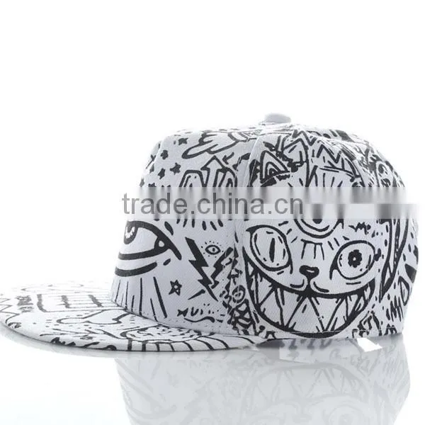 Cap Hippie Snapback New Adjustable Baseball Bill Vintage Unisex Flat Hip-Hop Hat photo-2