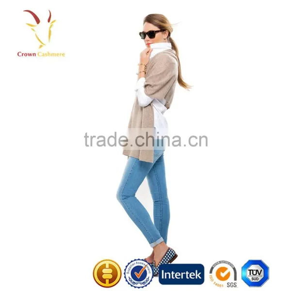 2016 Loose Knit Women Fashion Cashmere Poncho Wrap Pattern Style photo-3