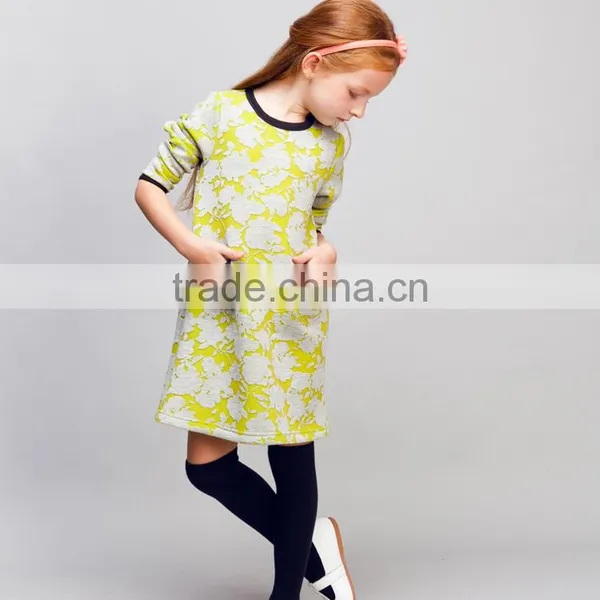 STOCK Available! COOL KID ZONE Autumn Casual Pullovers Scuba Dress Long Sleeve Girl Dress photo-5
