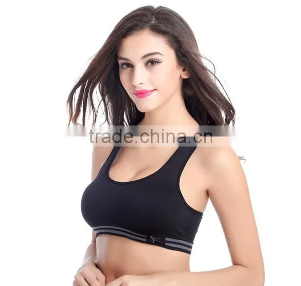 2017 New Sexy Design Customized Your Own Brand Logo Elastic Band Crop Top 90%Nylon 10%Spandex Plain Sport Strapless Bra Bralette photo-3