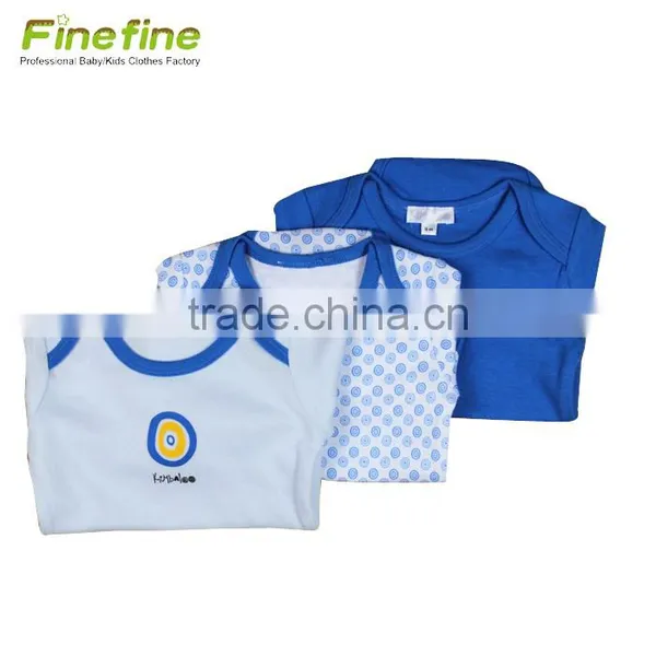 New Born Cool Pattern Plain Organic Baby Romper Clothing photo-3
