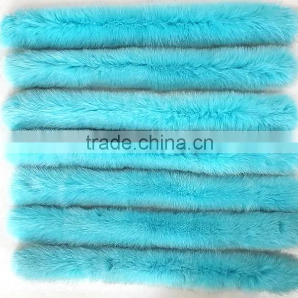 BBG-H-24 Popular Professional Real Fox Fur Trimming Strip Detachable Cheap Fox Fur Collar Hood photo-6
