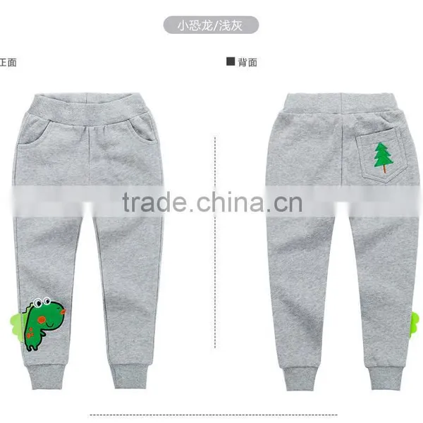 China Supplier Boy Trousers Wholesale100%Cotton Kids Wear Casual Children Embroidery Trouser Pants photo-5