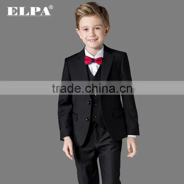 ELPA NXB0083 British Style Slim Black Fancy 3 Piece Designer Kids Boys Suits photo-2