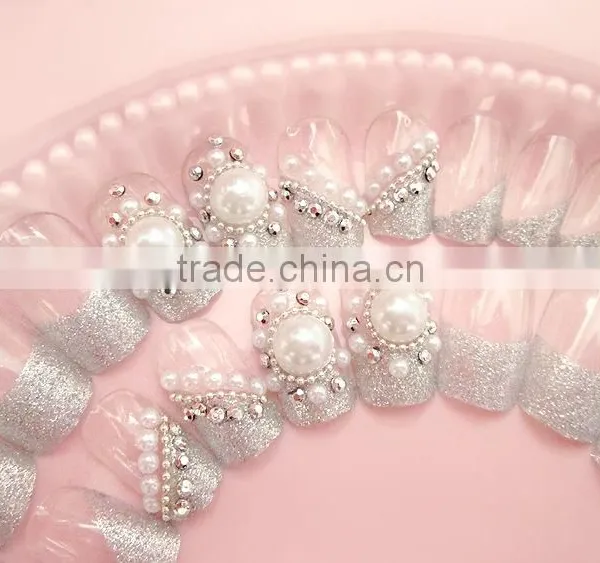 Fashionable Designed Finished Pearl Manicure Nail Tips photo-3