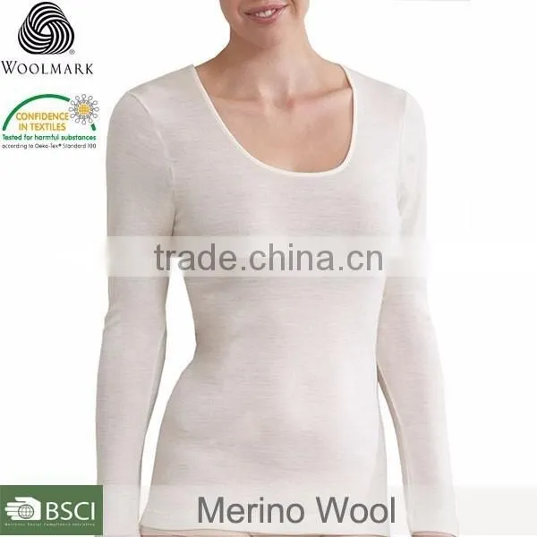 Ladies 100% Merino Wool High Quality V-Neck Thermal Sports,Gym Wear Pullover,Elastan Long Johns,Base Layer,Sweatshirt, Size Plus photo-4