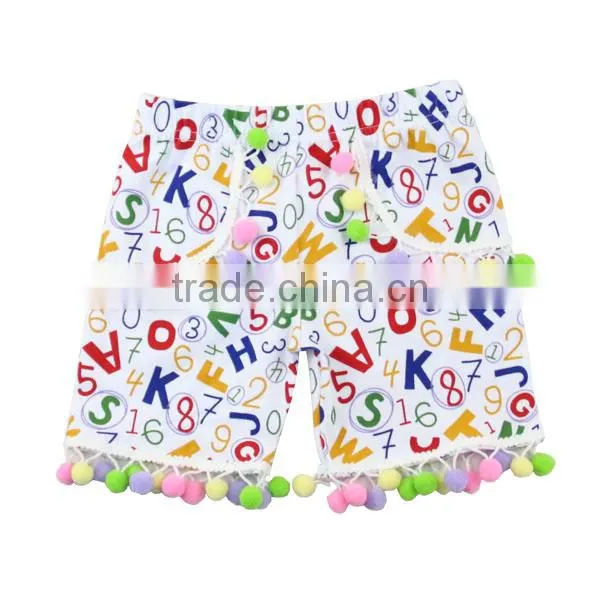 Wholesale Sweat Girls Shorts Flower Print Lovely Short Pants Baby Boutique Clothing Sweet Shorts photo-2