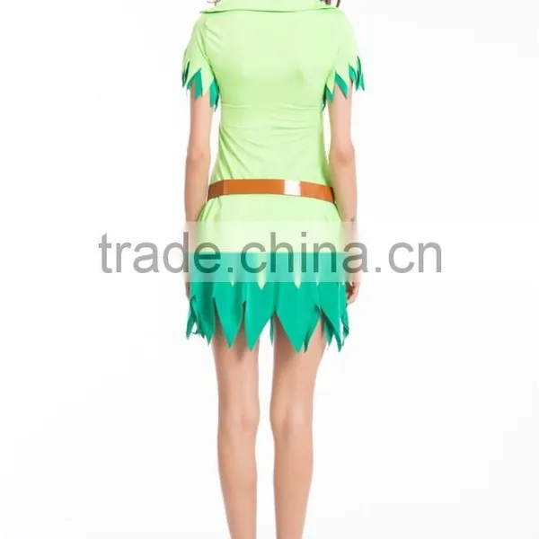 Walson Clothes Apparel Green Witch Hunter Peter Pan Fancy Dress Fitness Halloween Cosplay Costume photo-3