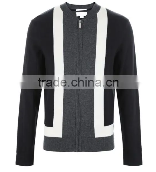 Men's Costume Slim Fitted Zip up Sweatshirt Without Hood photo-2