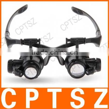 COLEMETER 10X 15X 20X 25X Magnifier Magnifying Eye Glasses Loupe LED Jeweler Watch Repair