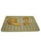 Restaurant Square Plastic Rattan Mat , Rattan Placemat Rectangular