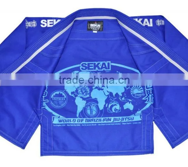 Customized Bjj gi With Inside Printing( White,Black,Blue,Royal Blue,Grey,Green) photo-2