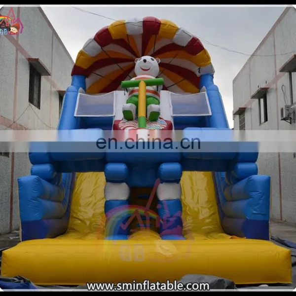 Inflatable Slide, Inflatable Bear With Parachute Slide for Funny to Kids photo-4