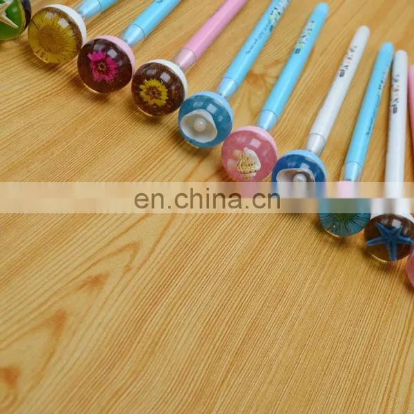 Office and School Novelty Fancy Creature Ballpoint Pen for Children and Kids With Spiral Shell,flower,starfish,scorpin photo-4
