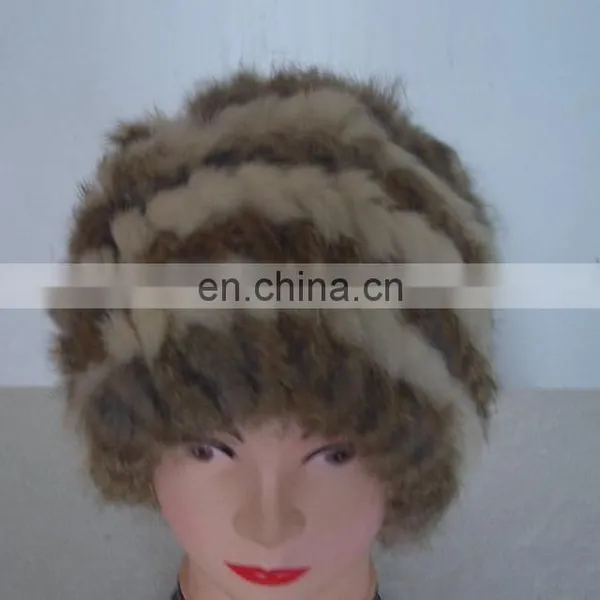 Winter Warm Real Fur Knitting Hats for Girls photo-5