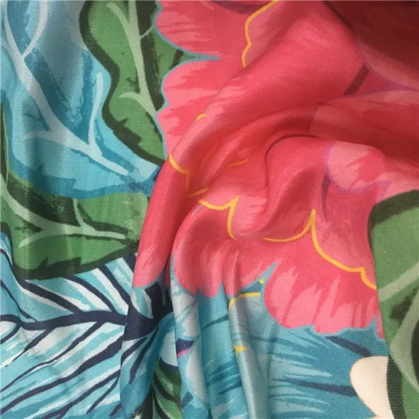 Hot New Pattern Custom Digital Printed 100% Floral Rayon Fabric photo-4