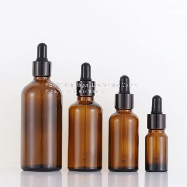 Factory Wholesale 10ml 30ml 50ml 100ml Amber Essential Oil Glass Bottle With Dropper