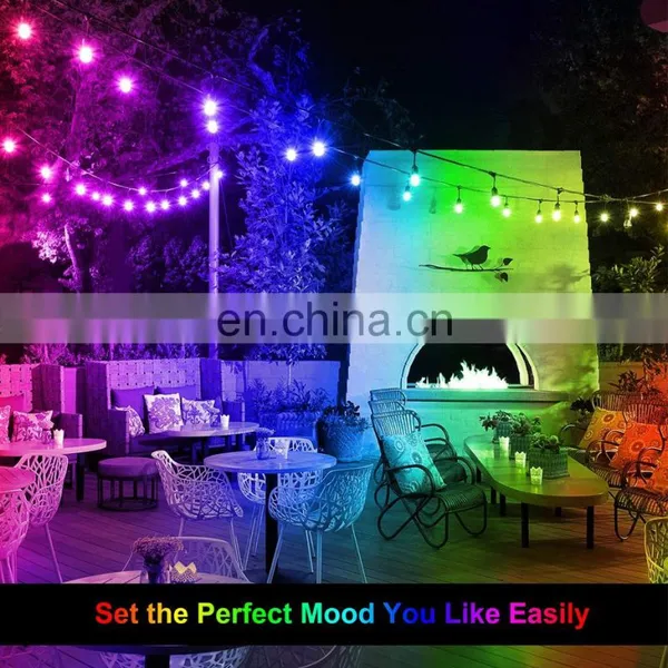 IP65 S14 LED String Bulbs for Holiday Garden Patio Christmas Use Outdoor Edison Bulb String Light Filament String Light 48ft photo-2