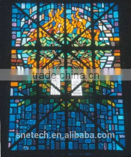 Tempered Facted Glass Church Pattern Interior or Exterior Decoration photo-4