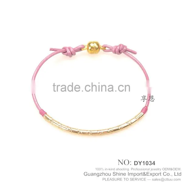 New Design Leather Braid Bio Magnetic Bracelet Wholesale photo-2