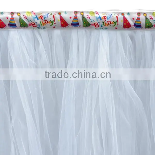 Eye Catching Handmade Tutu Tulle Table Skirt Cover for Baby Shower Unforgettable Party Centerpiece SD103 photo-2