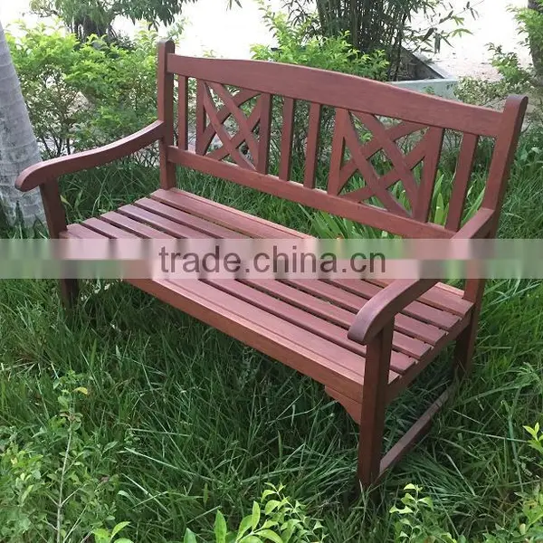 Flower Design FSC Eucalyptus Wood Bench - High Quality Oil Finishing Garden Bench - Vietnam Garden Furniture Products photo-3