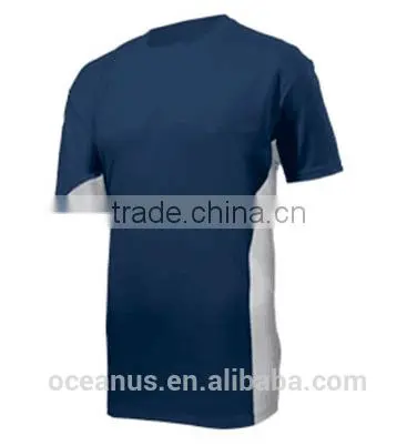 100% Poly Knit Mens S/S Color Block T Shirts photo-2