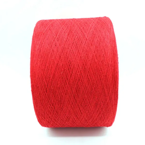 Red Color Ne12s/1 Sock Yarn Open-end Spinning Cotton Blended Yarn Cone Yarn Manufacturers Supply photo-5