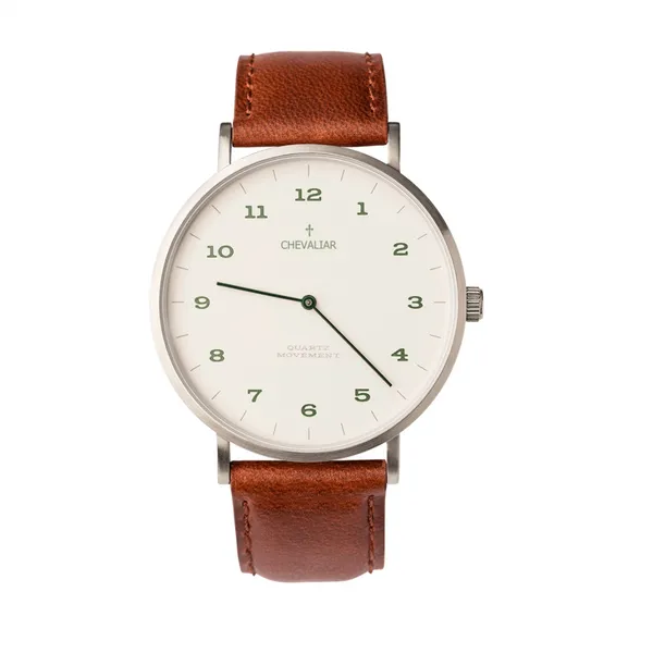 Stainless Steel Fashion Women Gift Watches Man Genuine Leather Ultrathin Quartz Watch photo-2