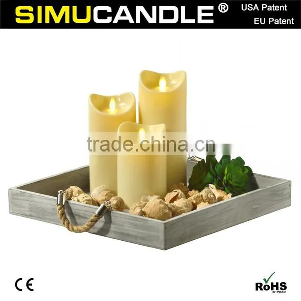 Fancy Design Moving Flame Wick LED Candle With Timer, With USA and EU Patent photo-5