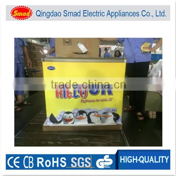 Portable Compressor Cooling Chest Freezer Glass Sliding Door Freezer photo-6