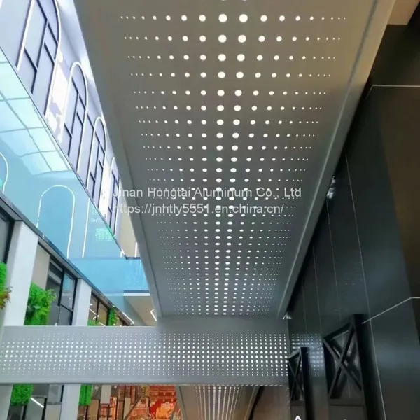 Jinan Hongtai Aluminum Co., Ltd. Various Punched Sound Insulation Aluminum Panels Exterior Wall Decoration Punched Aluminum Panels