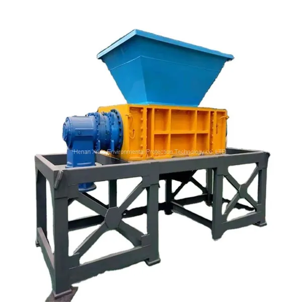 Double Shaft Rubber Tyre Tire Shredding Machine Waste Scrap Crusher Plastic Iron Aluminum Metal Small Tire Shredder photo-3