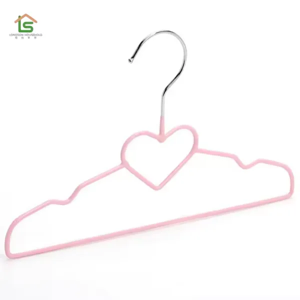 Factory Space Saving Metal PVC Dipped Wire Hangers Metal Hangers With Customized Color for Kids/ Women