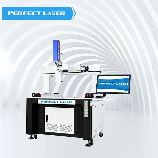 Perfect Laser 50w 100w Large Size Keyboard Metal Sheet Fiber Laser Marking Marker Machine for Logo