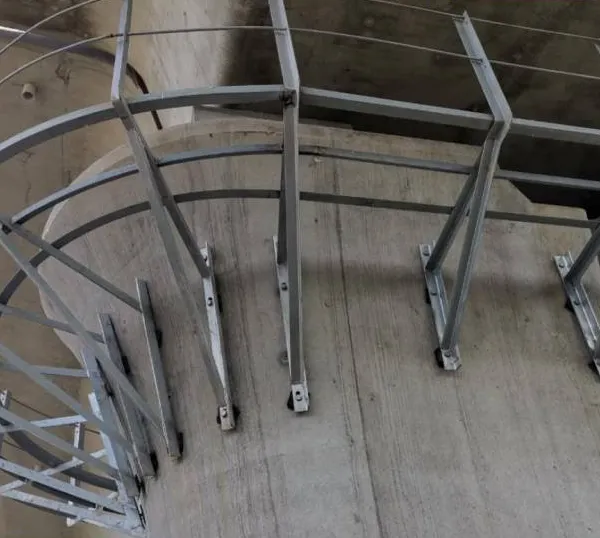 High Speed Railway Pier Suspension Fence, Bridge Protection Fence Support Inspection Ladder, Strong Corrosion Resistance photo-2