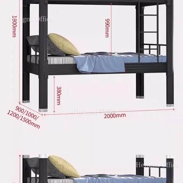 Versatile Bunk Bed Loft Ideas HG-BB024 With Safety Guardrail & Under-Bed Storage for School Dormitory- Free Combination / Custom photo-5