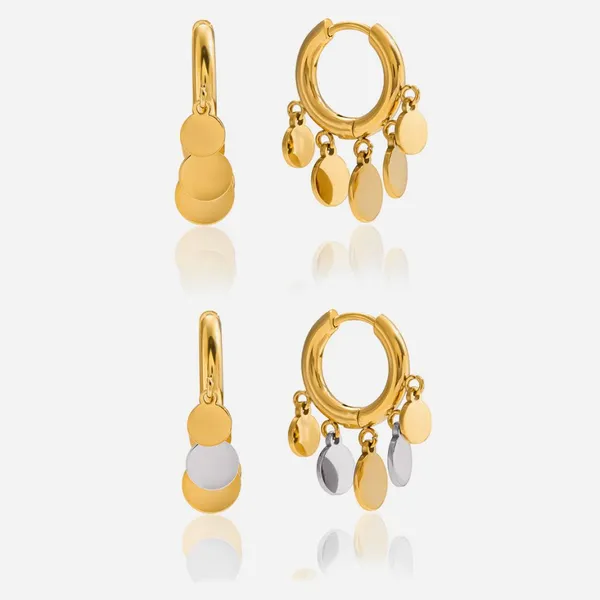Christmas Tree Heart Stud Earrings - 18K Gold/Silver Plated Stainless Steel photo-4