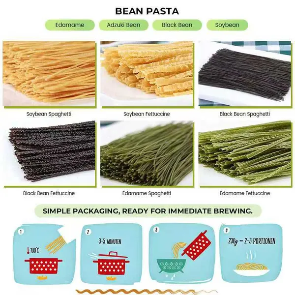 Organic High Protein Soy Noodles Low Carb Soybean Pasta Gluten Free Vegan Spaghetti for Healthy Diet photo-2