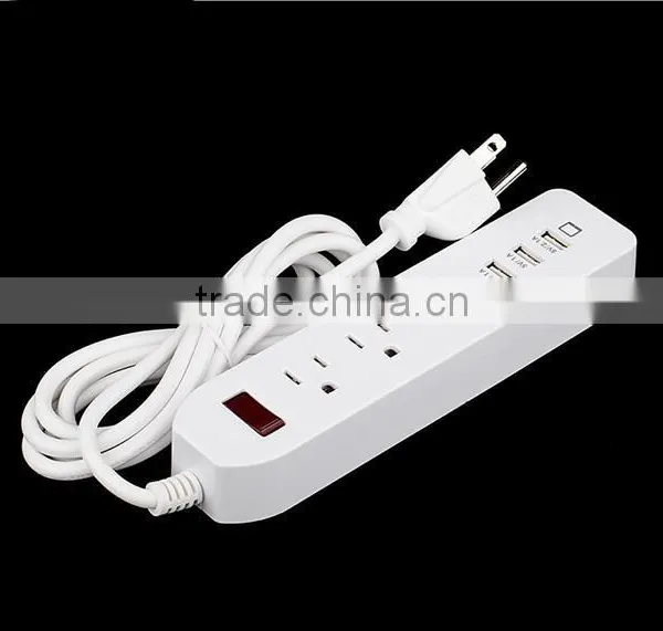 CE Cheap Extension Power Plug 6 Gang Multi USA Extension Socket USB photo-3