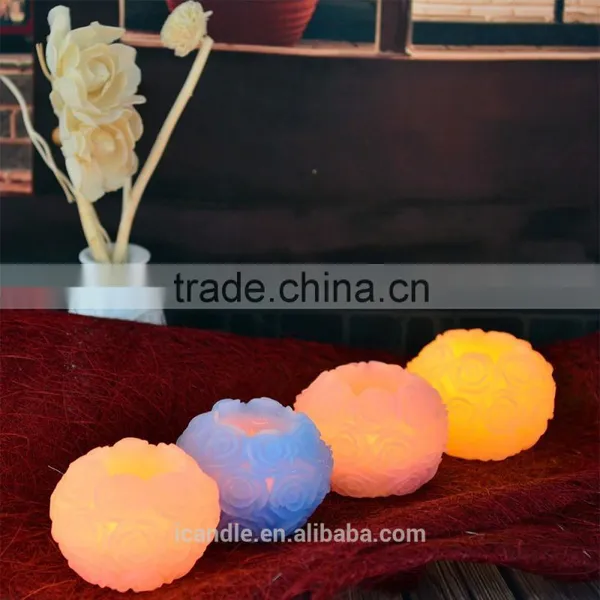 Color Changing Flower Shape Water Floating Led Candle photo-6