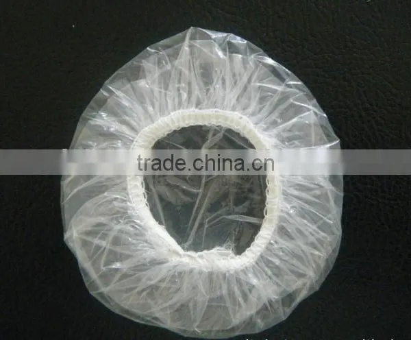 Disposable pe Hand Made Round Shower Cap photo-2